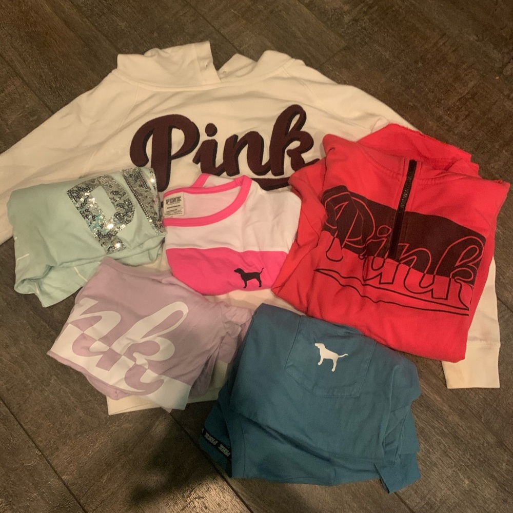 LOTS OF PINK SHIRTS